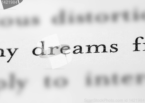 Image of word dreams