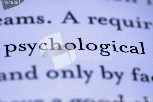 Image of word psychological 