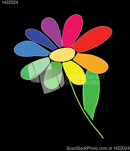 Image of rainbow flower