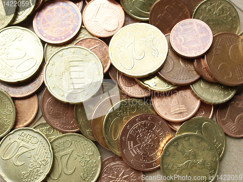 Image of Euro coins background