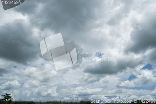 Image of Clouds and Grass