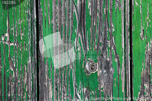Image of Green Crackled Wood Texture