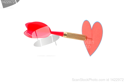 Image of love concept with dart arrow