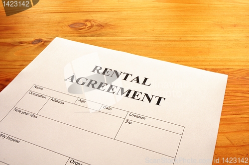 Image of rental agreement