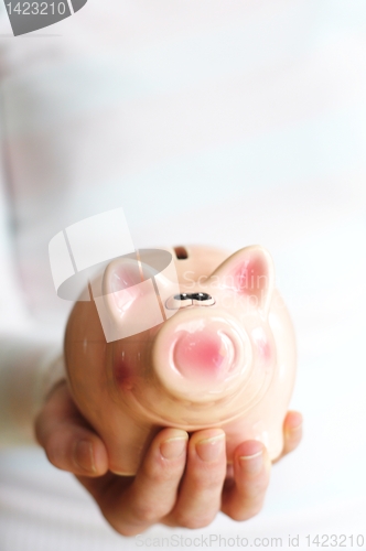 Image of piggy bank and copyspace