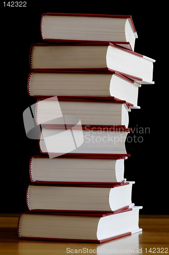 Image of tall pile of books