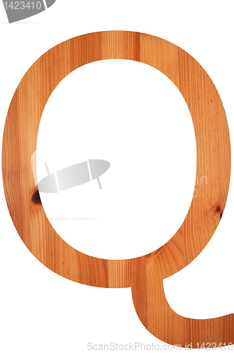 Image of wood alphabet Q