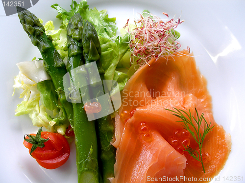 Image of Asparagus with smoked salmon