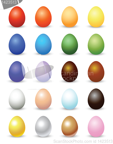 Image of colorful easter eggs