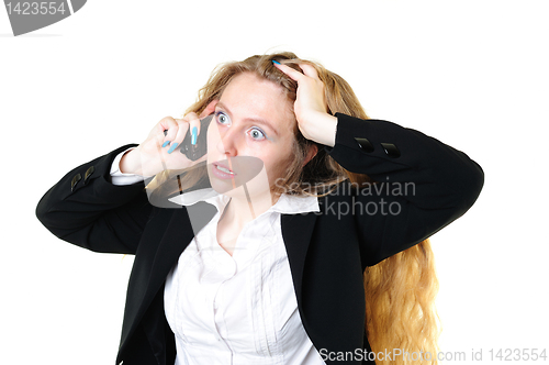 Image of Businesswoman in surprise