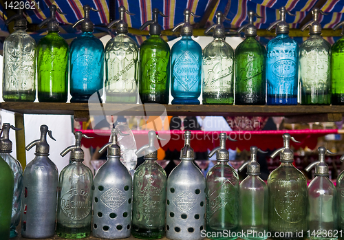 Image of Seltzer bottles