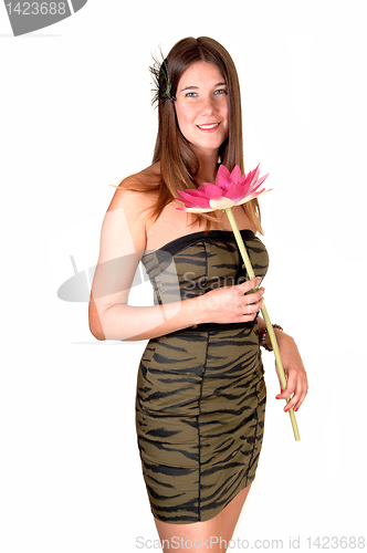 Image of Girl with flower.