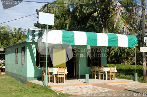 Image of restaurant ice cream shop colorful Corn Island Nicaragua