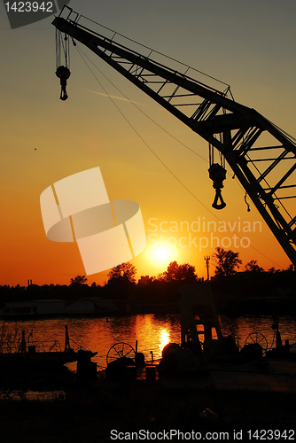 Image of Sunset over Sava river