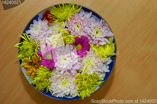 Image of Flowers in bowl