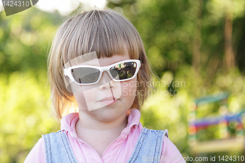Image of Little girl with sunglasses
