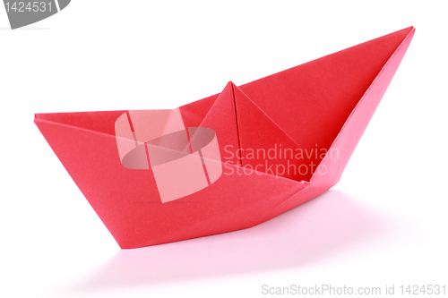 Image of Red paper boat