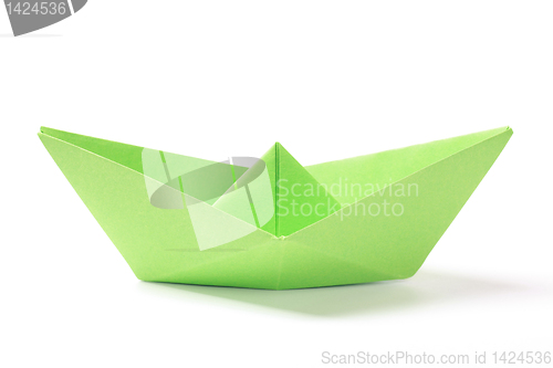 Image of Green paper boat