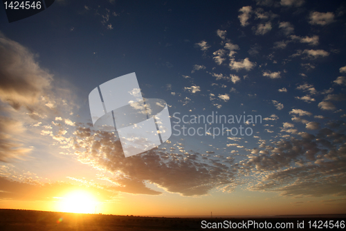 Image of Majestic Sunset in cloudscape