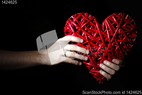 Image of Hand made red heart