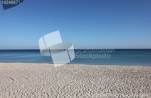 Image of Beautiful scene of a the sea and beach