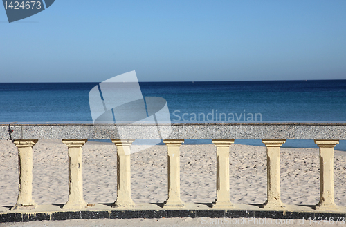 Image of Promenade and beach of traditional seaside resort of Sousse, Tunisia