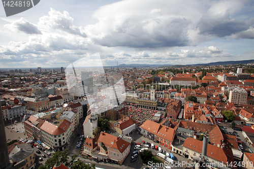 Image of Aerial view of Zagreb, the capital of Croatia