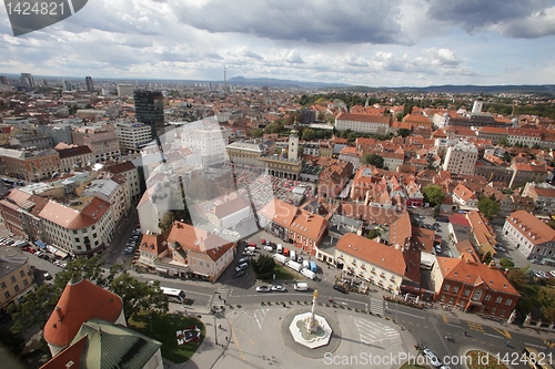 Image of Aerial view of Zagreb, the capital of Croatia