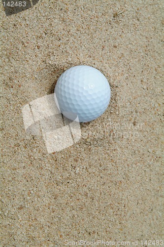 Image of Golf-ball in bunker