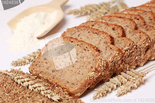 Image of Slices of a whole wheat bread