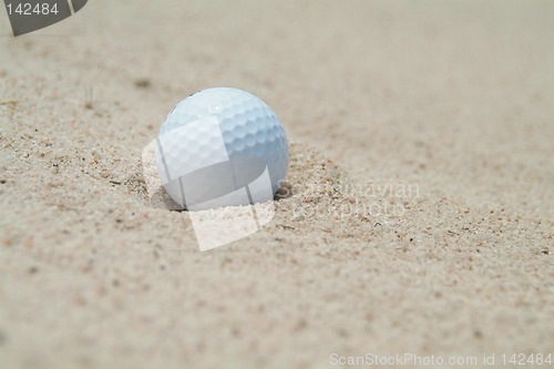 Image of Golf-ball in bunker