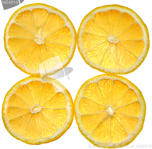 Image of Lemon slice isolated on white 