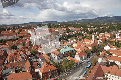 Image of Aerial view of Zagreb, the capital of Croatia