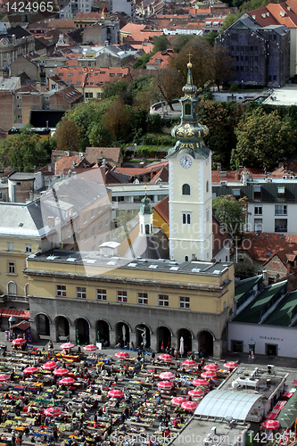 Image of Aerial view of Zagreb, the capital of Croatia