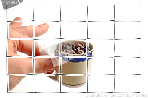 Image of coffee beans cup