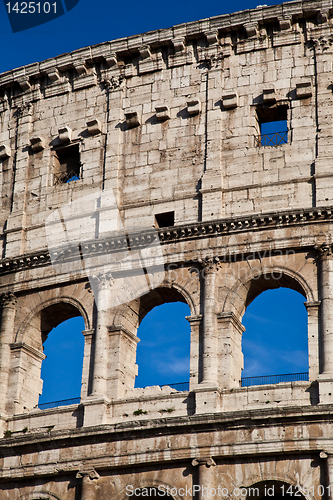 Image of Colosseum with blue sky