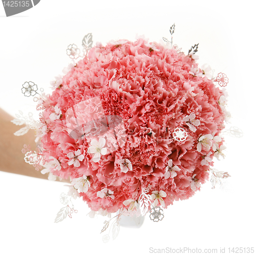 Image of bouquet of pink carnations