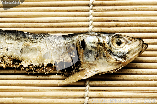 Image of Closeup of dried fish