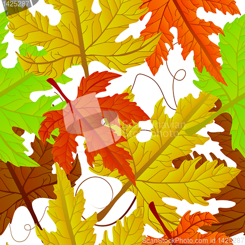 Image of Autumn leaves seamless