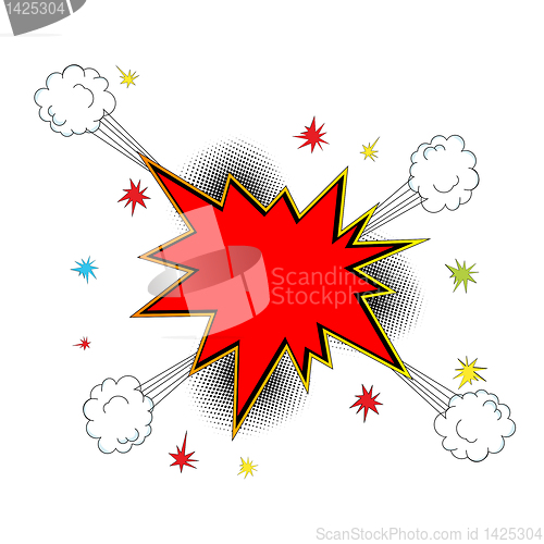 Image of Explosion icon comic style