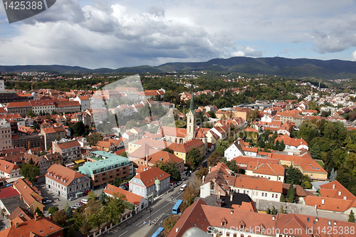 Image of Aerial view of Zagreb, the capital of Croatia