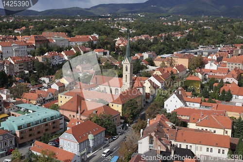 Image of Aerial view of Zagreb, the capital of Croatia