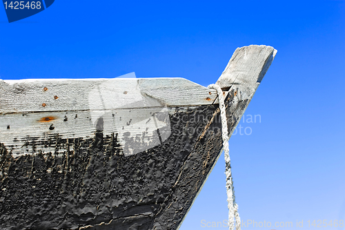 Image of Prow of the wooden boat