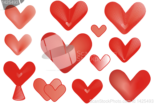 Image of set of hearts