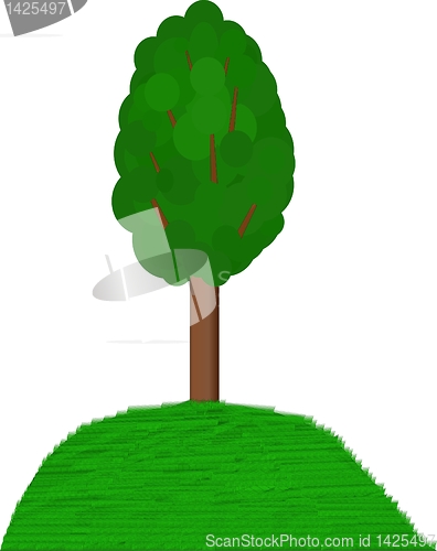 Image of tree on a hill