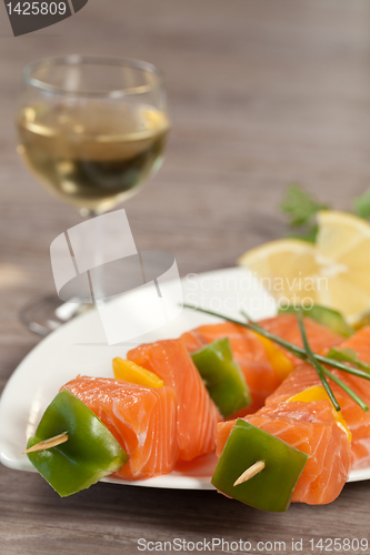 Image of Salmon skewer