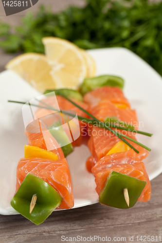 Image of Salmon skewer