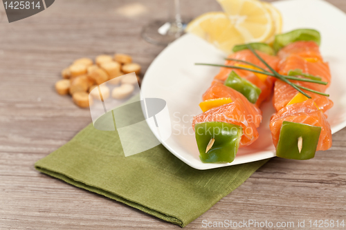 Image of Salmon skewer
