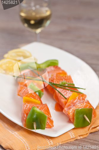 Image of Salmon skewer