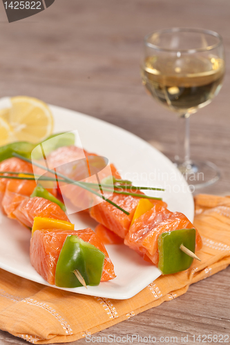 Image of Salmon skewer